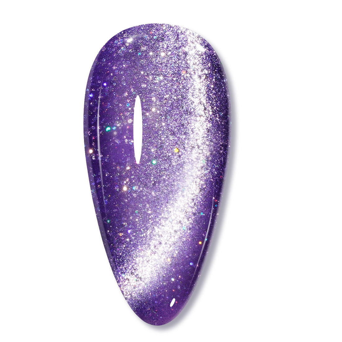 Gellen Cat Eye Gel Nail Polish, 18ml Gel Polish with Magnet Stick, Magnetic Shimmer Glitter Holographic Nail Polish Soak Off LED Gel for Nail Art DIY, Elegant Purple