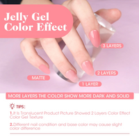 Perfect Summer Jelly Rainbow Gel Nail Polish, 12 ml Each, Translucent Gel Nails, Neon Sheer Colors Red Blue Yellow Green Gel Polish, Soak off UV Nail Gel Set, Nail Kit Gift for Girls Women