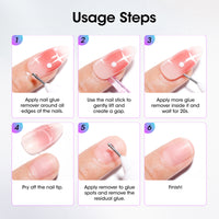 Gellen Nail Glue Remover, 20ML Needle Nozzle Non-Acetone Gel Nail Glue Remover for Press On Nails, Easy Remove Solid Nail Glue Gel On Fake Nail Tip