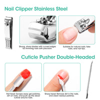 Gellen Nail Prep Kit, Professional Manicure Tools Set with 50PCS Nail Cleanser Pads, Cuticle Oil & Softener Pen, Ceramic Cuticle Pusher, Nail File, Buffer Block, Clipper & Nail Care Supplies