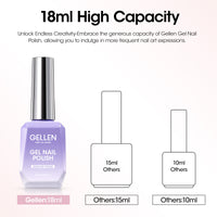 Gellen 18ML Cat Eye Gel Nail Polish, Gray Plum Color Gel Polish with Magnet Stick, Glitter Reflective Magnetic UV Gel Nail Polish for Nail Art Salon