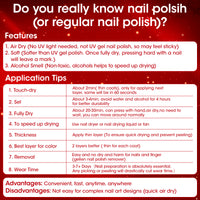 Gellen Quick Dry Nail Polish, 6Colors Christmas Red Gold Glitter Collection Regular Nail Polish Set No UV Light Needed for Finger Toe & Fake Nails Home Salon DIY Nail Art