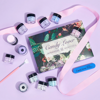 Candy Lover Dip Powder, 12 Colors Nail Dipping Powder Set, Dip Powder Nail Set, Pink Purple Blue Green Glitter, Dip Powder Colors Set, Dip Manicure, Nail Dip Set Pink Gift