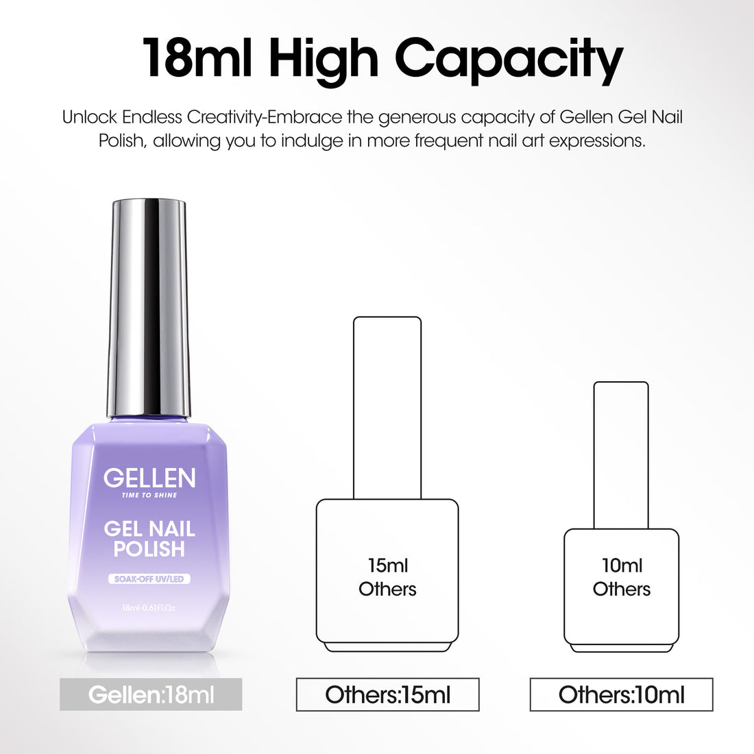 Gellen 18ML Cat Eye Gel Nail Polish, Grayish Color Gel Polish with Magnet Stick, Glitter Reflective Magnetic UV Gel Nail Polish for Nail Art Salon