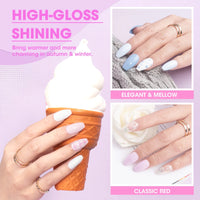 Perfect Summer Gel Nail Polish, 12 Colors Gel Polish Morandi Blue Purple Pink Soak Off UV Nail Polish Gel, Manicure DIY Salon Nail Art Gift for Women Girls