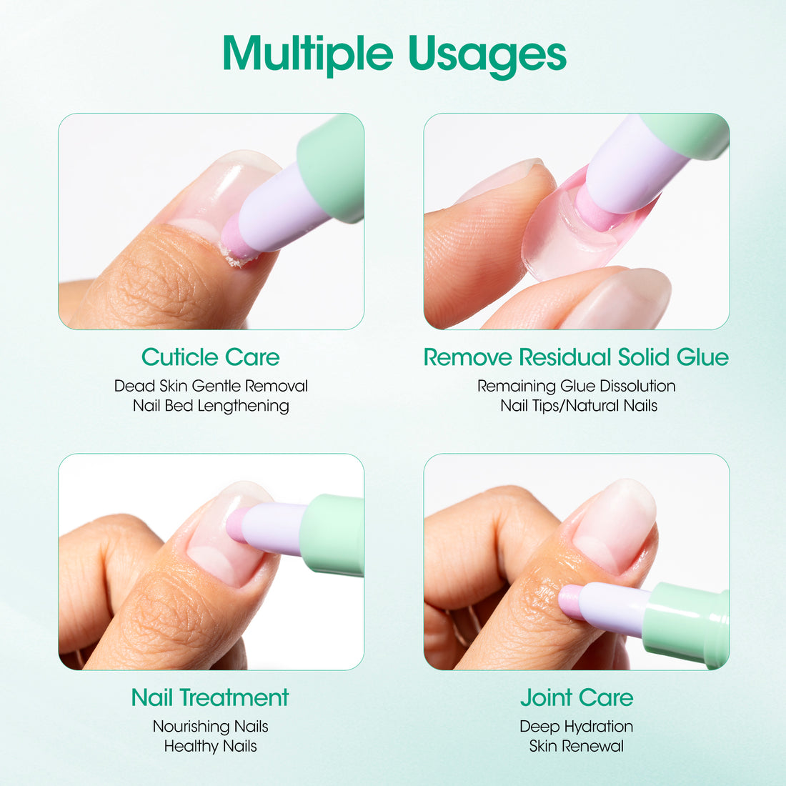 Gellen Cuticle Oil Pusher Pen, Ceramic Cuticle Remover Pen, Refillable Nail Oil Pen, Nail Care Pen for Hangnails & Dry Nails, Nourish & Strengthen Nails, Easy & Mess-Free Cuticle Pusher Manicure Tool