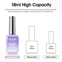 Gellen 18ML Cat Eye Gel Nail Polish, Thin Grape Color Gel Polish with Magnet Stick, Glitter Reflective Magnetic UV Gel Nail Polish for Nail Art Salon