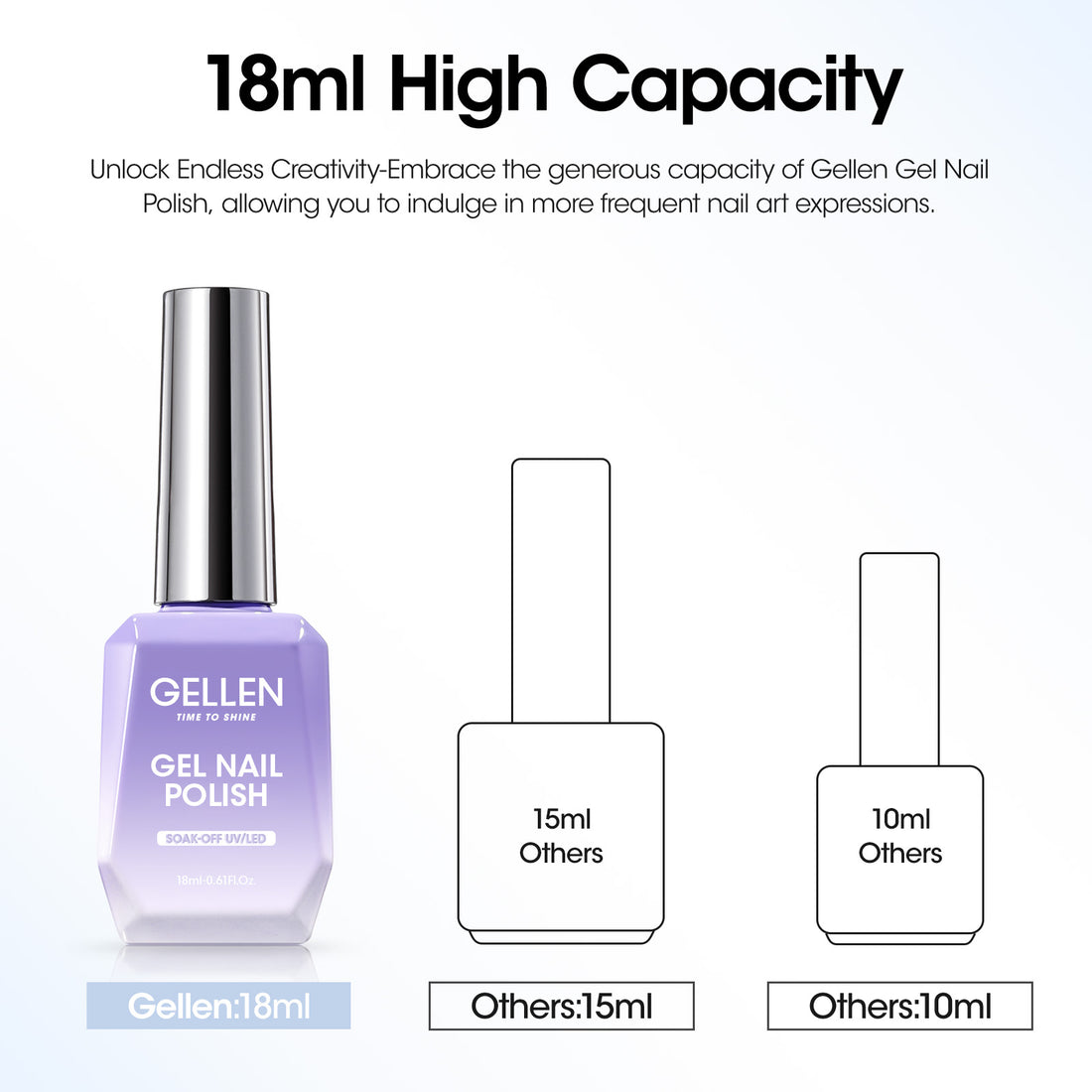 Gellen 18ML Cat Eye Gel Nail Polish, Pale Vine Color Gel Polish with Magnet Stick, Glitter Reflective Magnetic UV Gel Nail Polish for Nail Art Salon