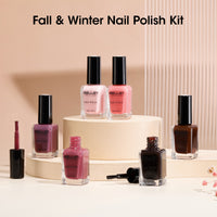 Gellen Quick Dry Nail Polish, 6Colors Wine Plum Dark Tone Gradient Collection Regular Nail Polish Set No UV Light Needed for Finger Toe & Fake Nails Home Salon DIY Nail Art