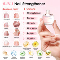 Gellen Nail Prep Kit, Nail Strengthener & Cuticle Care Set, 10PCS Nail Cleanser Pads, Nail File Buffer Block, Cuticle Oil Pen, Manicure Pedicure Tools Kit for Gel Nails, Acrylic Nail & Press on Nails