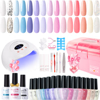 Candy Lover Gel Nail Polish Kit with UV Lamp, 72W Nail Dryer, 15 Colors Quick Dry Long-lasting Gel Nail Polish, Nail Polish Kit Gift for Womens