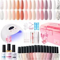 Candy Lover Gel Nail Polish Kit with UV Lamp, 72W Nail Dryer, 15 Colors Quick Dry Long-lasting Gel Nail Polish, Gel Nail Polish Sets, Nail Polish Kit for Teen Girl Lady Womens Manicure DIY Nail Gift