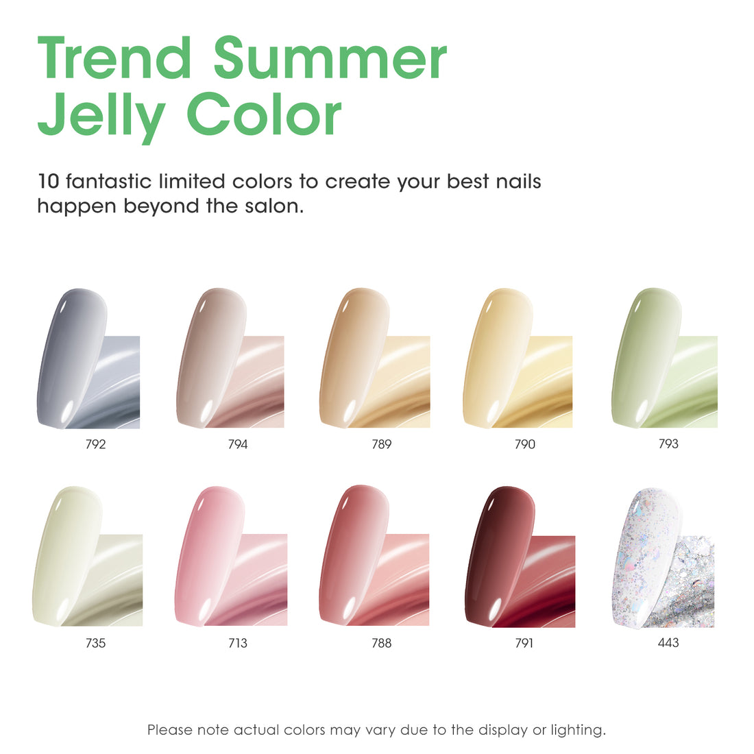 Gellen Gel Nail Polish Starter Kit with 36W UV Light, 10 Colors Summer Jelly Color Gel Polish Kit, All-In-One Manicure Gift Set with Gel Nail Base Top Coat & Nail Dryer, Nail Art Tools for Salon DIY