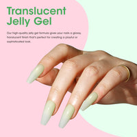 Gellen Gel Nail Polish Starter Kit with 36W UV Light, 10 Colors Summer Jelly Color Gel Polish Kit, All-In-One Manicure Gift Set with Gel Nail Base Top Coat & Nail Dryer, Nail Art Tools for Salon DIY