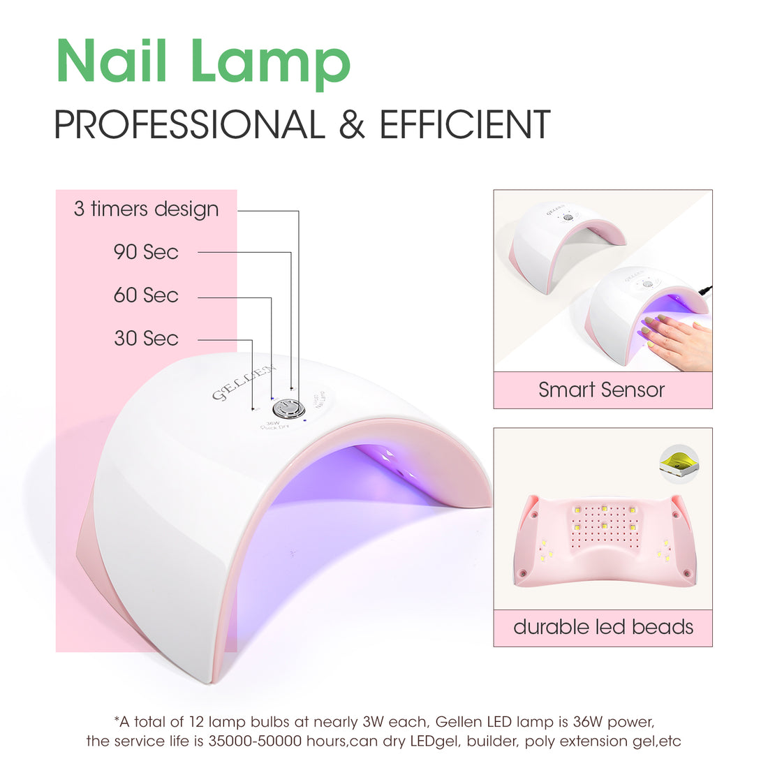 Gellen Gel Nail Polish Starter Kit with 36W UV Light, 10 Colors Summer Jelly Color Gel Polish Kit, All-In-One Manicure Gift Set with Gel Nail Base Top Coat & Nail Dryer, Nail Art Tools for Salon DIY